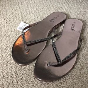 Shimmer Beaded FlipFlops NWT